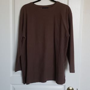 Denim & Co Long Sleeve Crew Neck T-shirt